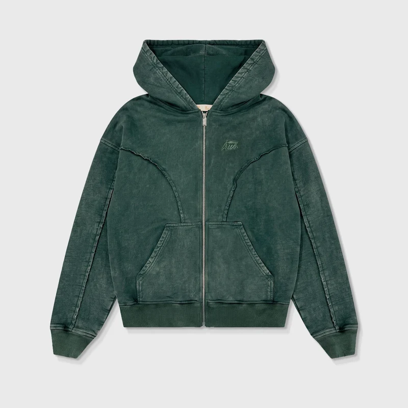 Daily Washed Hoodie Pine Green